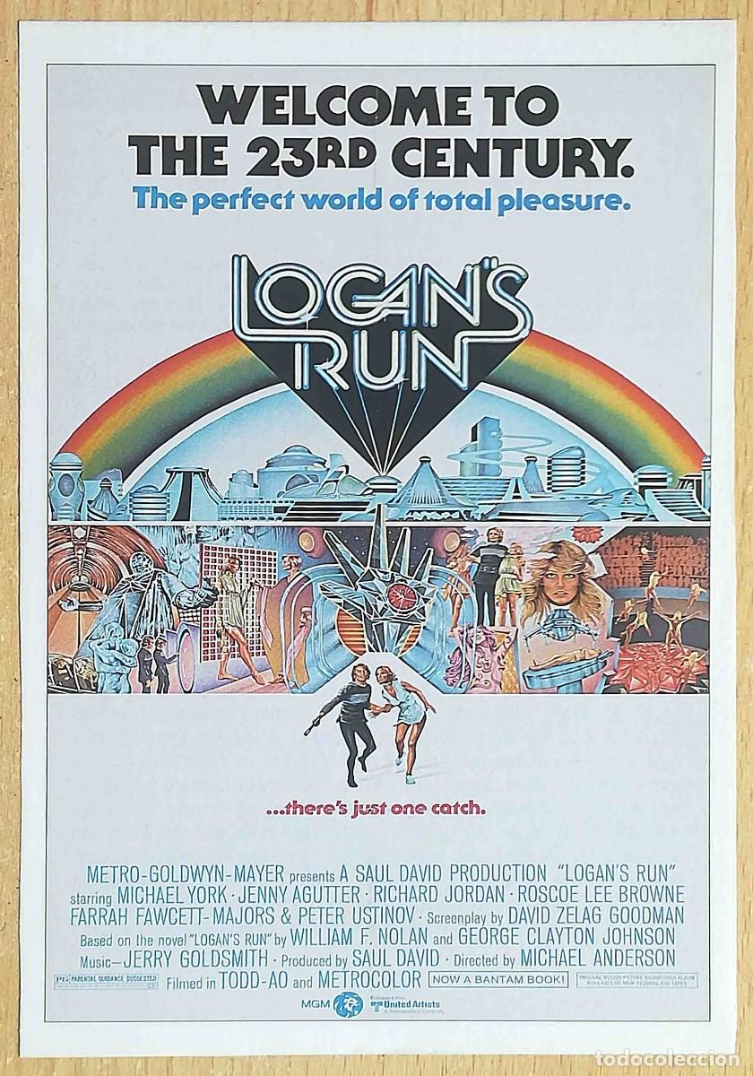 Cine: La fuga de Logan, 1972 (Michael York, Richard Jordan, Peter Ustinov) Programa de mano revista acci&oacute;n