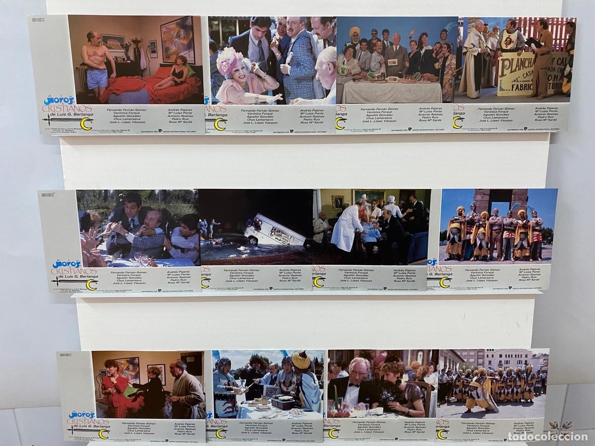 Cine: MOROS Y CRISTIANOS.Luis Ciges, Jose Luis L&oacute;pez V&aacute;zquez, Fernando Fern&aacute;n G. 12 FOTOCROMOS ORIGINALES
