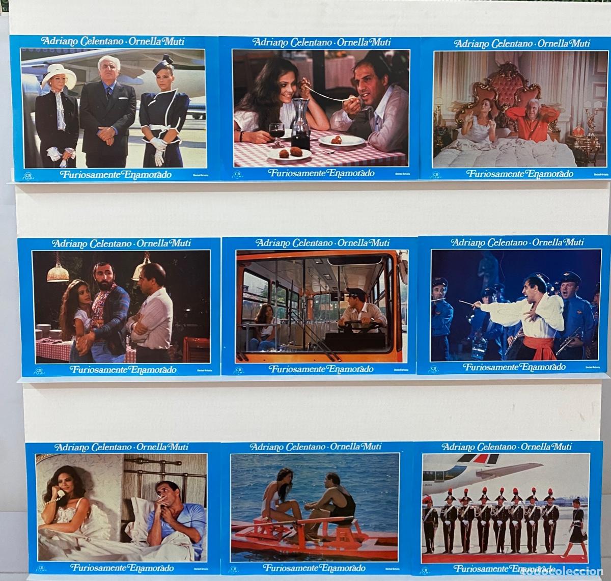 Cine: FURIOSAMENTE ENAMORADO. ADRIANO CELENTANO, ORNELLA MUTI. 9 FOTOCROMOS ORIGINALES