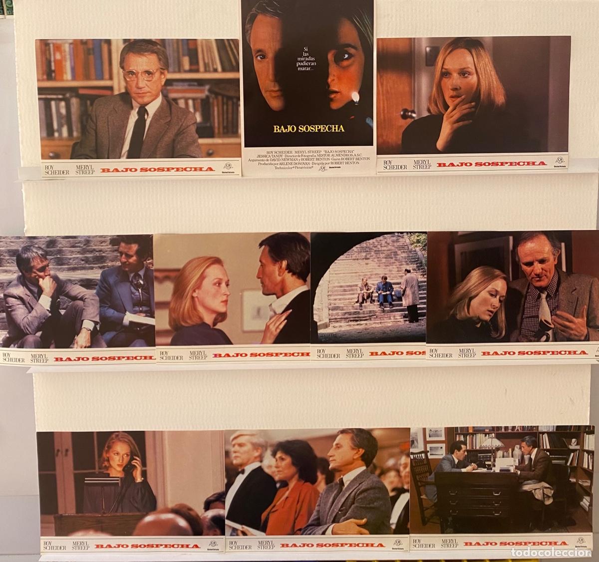 Cinema: BAJO SOSPECHA.Roy Scheider, Meryl Streep, Joe Grifasi. 10 FOTOCROMOS ORIGINALES