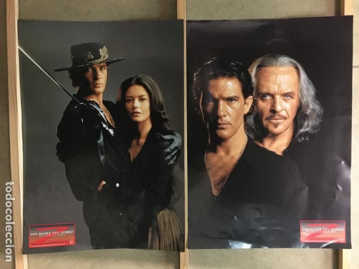 Cine: AE87 LA MASCARA DEL ZORRO ANTONIO BANDERAS CATHERINE ZETA JONES SET 2 FOTOCROMOS ORIGINAL ALEMAN