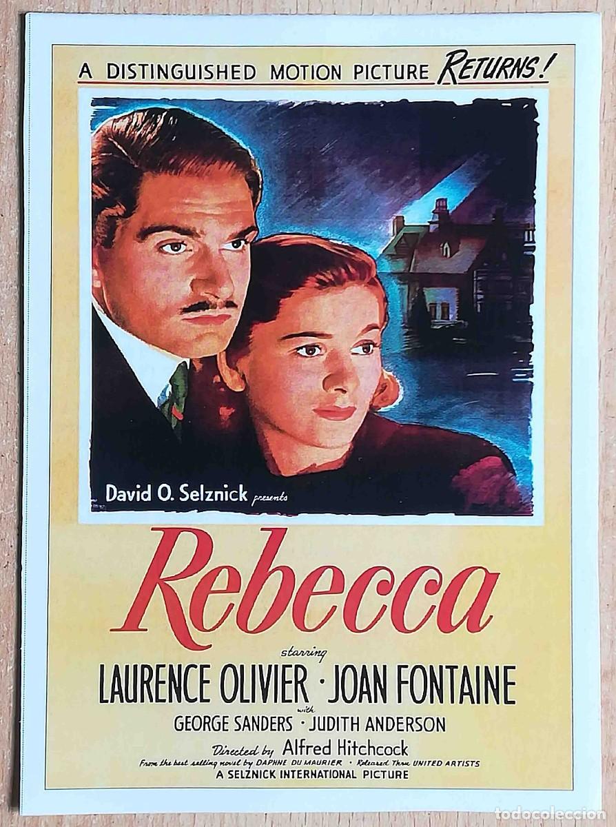 Cine: Rebeca. Alfred Hitchcock, 1940 (Laurence Olivier, Joan Fontaine) Programa de mano revista acci&oacute;n