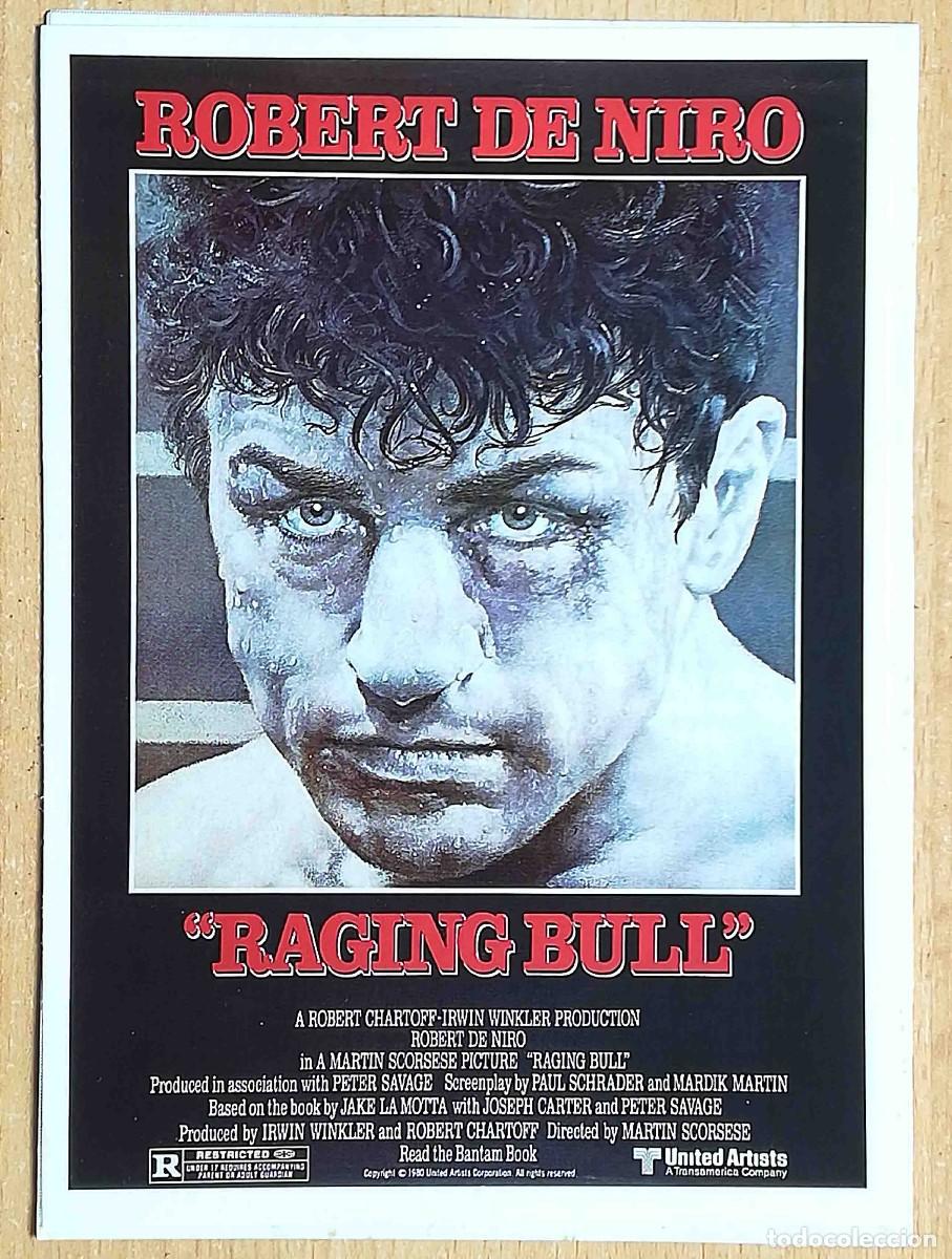 Cine: Toro salvaje. Martin Scorsese, 1980 (Robert De Niro, Cathy Moriarty) Programa de mano revista acci&oacute;n