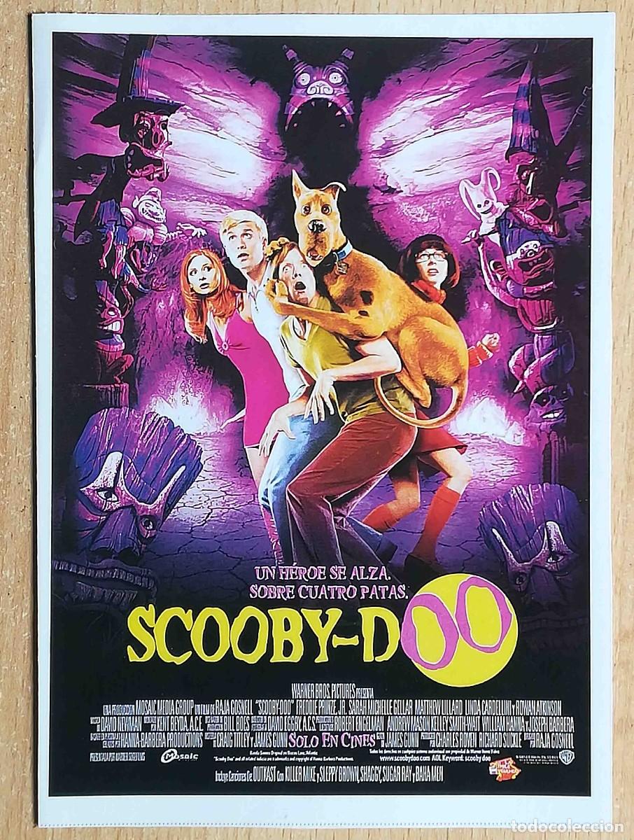 Cine: Scooby Doo. Raja Gosnell 2002 (Freddie Prinze Jr, S Michelle Gellar) Programa de mano revista acci&oacute;n