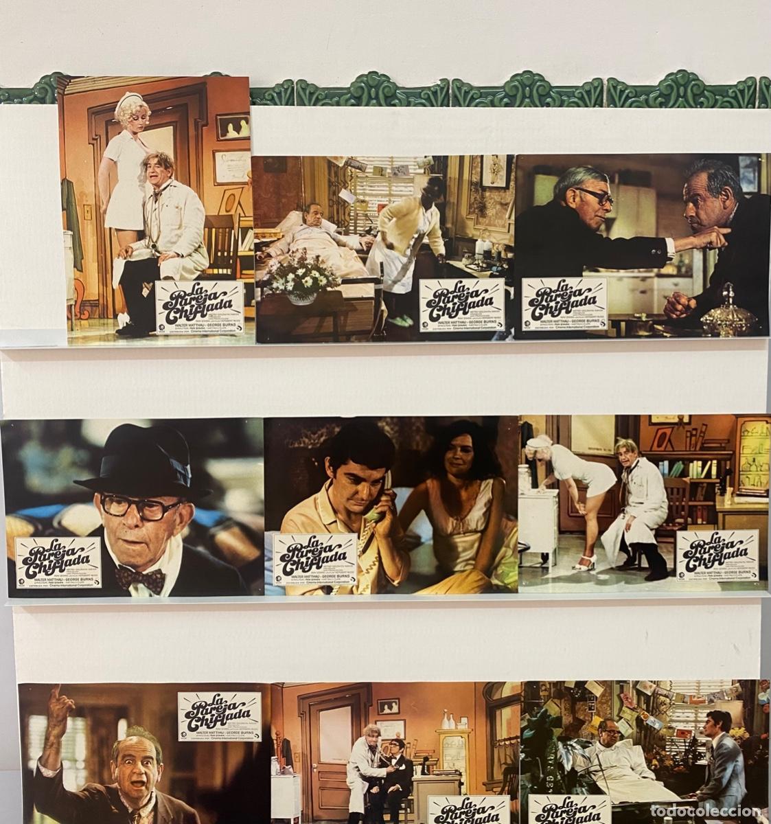 Cinema: LA PAREJA CHIFLADA.Walter Matthau, George Burns, Richard Benjamin. 9 FOTOCROMOS ORIGINALES.