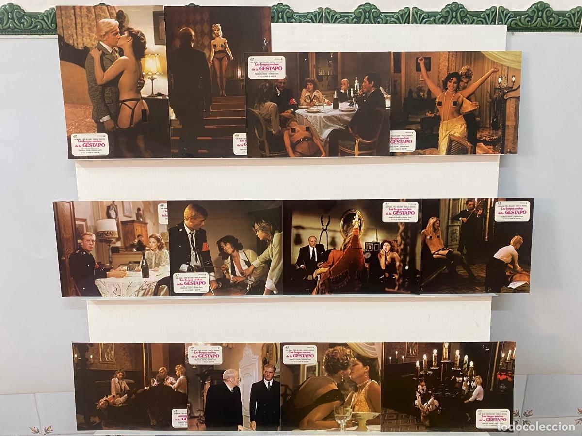 Cine: LAS LARGAS NOCHES DE LA GESTAPO. EZIO MIANI, FRED WILLIAMS, ISABELLE M. 11 FOTOCROMOS ORIGINALES.