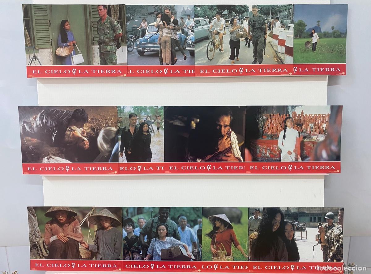 Cine: EL CIELO Y LA TIERRA. Hiep Thi Le, Tommy Lee Jones, Joan Chen. 12 FOTOCROMOS ORIGINALES.