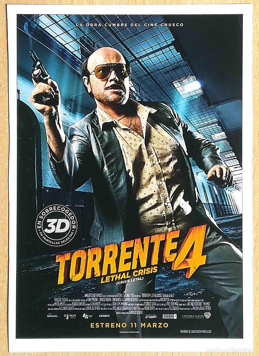 Cine: Torrente 4 - 2011 (Santiago Segura, Kiko Rivera, Tony Leblanc) Programa de mano revista acci&oacute;n