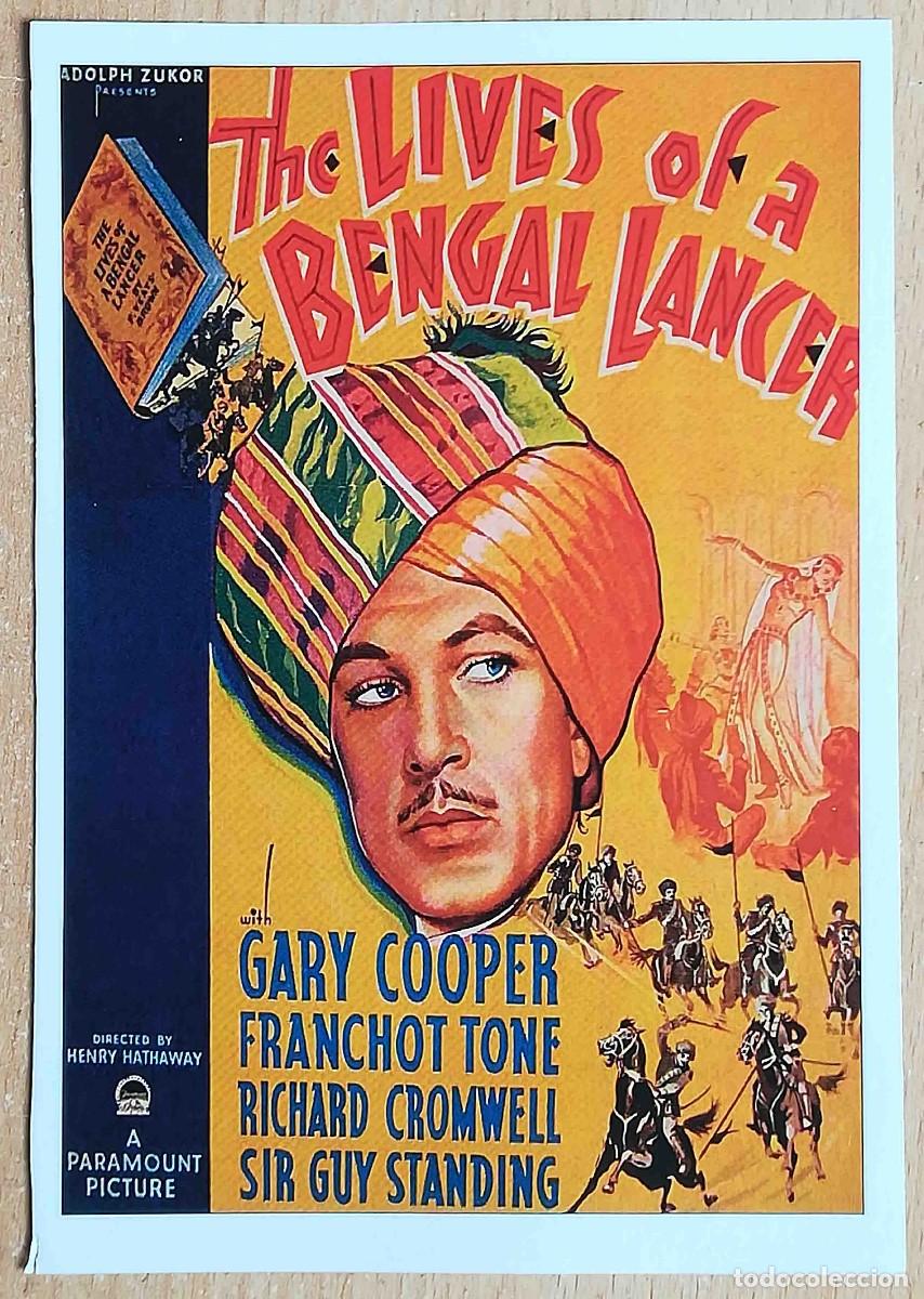 Cine: Tres lanceros bengal&iacute;es. Henry Hathaway, 1935 (Gary Cooper) Programa de mano revista acci&oacute;n