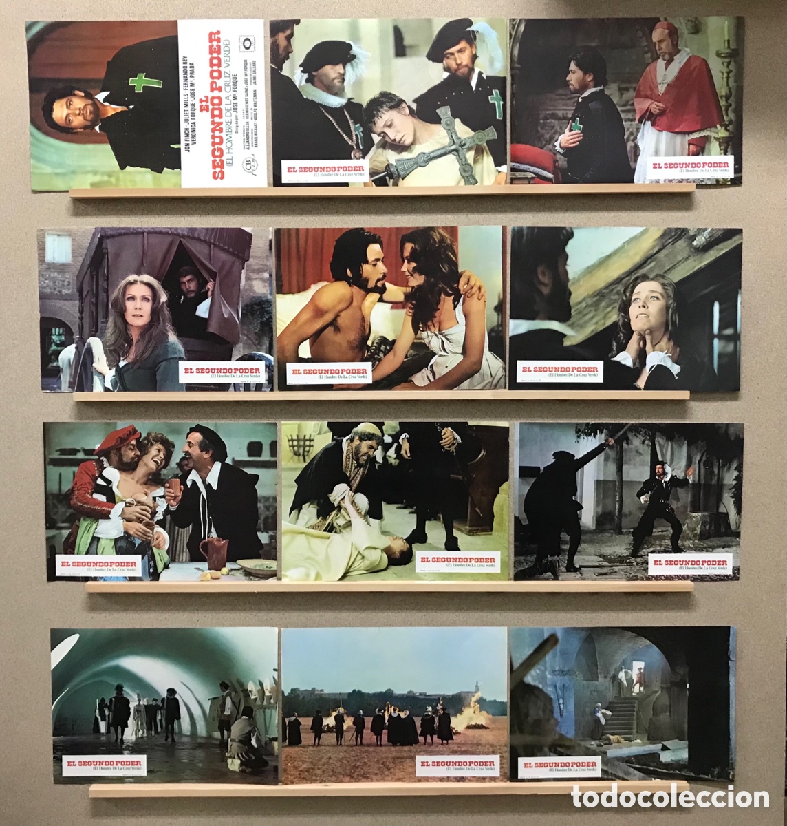 Cinema: EL SEGUNDO PODER - JON FINCH, FERNANDO REY, VERONICA FORQUE - SET COMPLETO 12 FOTOCROMOS