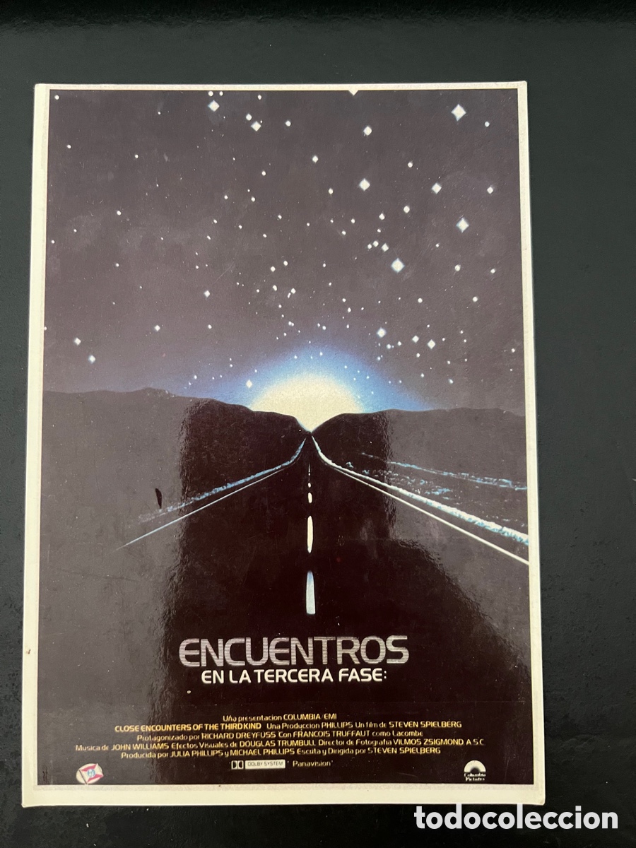 Cin&eacute;ma: Postal pel&iacute;cula ENCUENTROS EN LA TERCERA FASE (Close Encounters of the Third Kind) Steven Spielberg