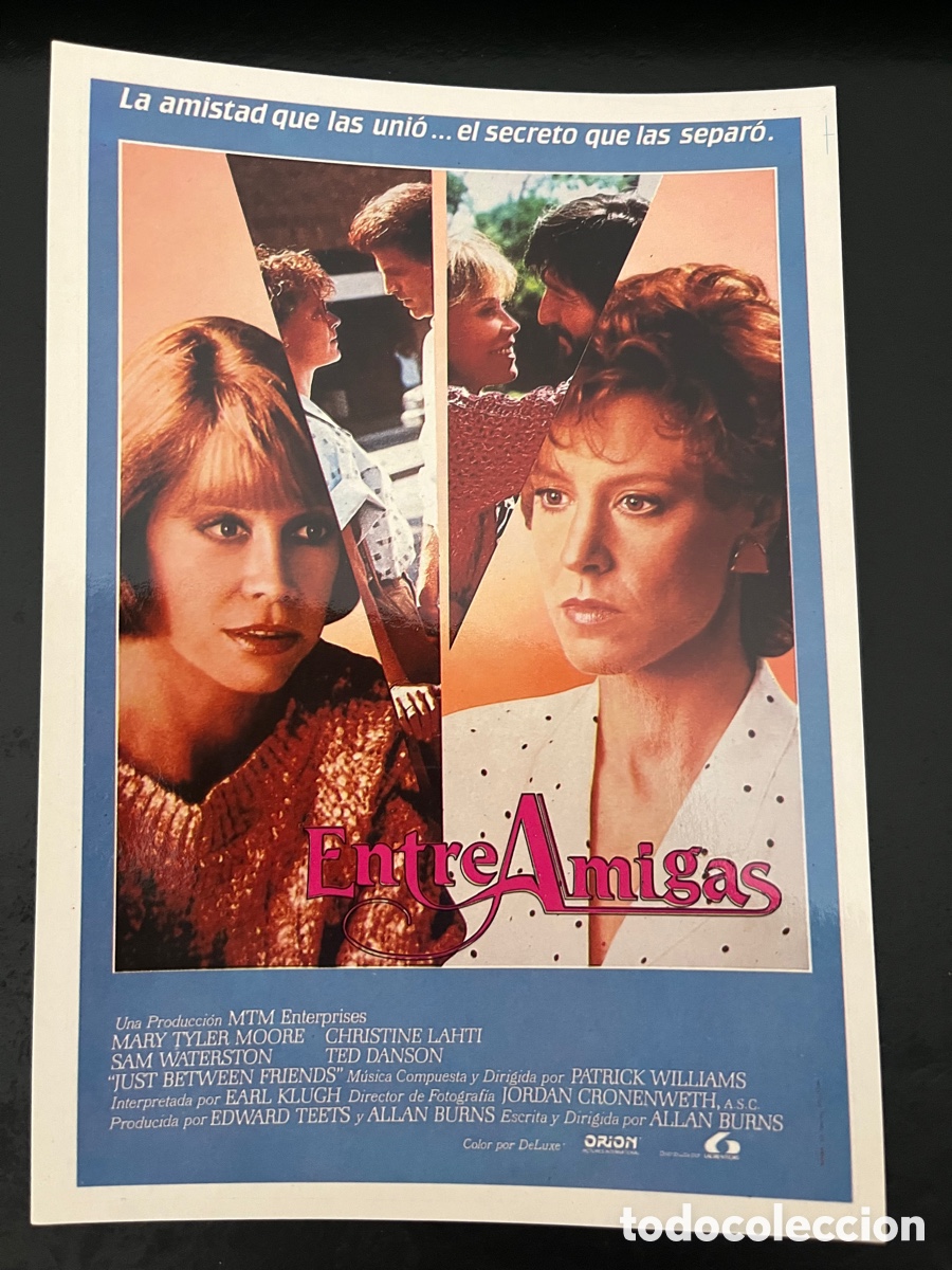 Cin&eacute;ma: Postal pel&iacute;cula ENTRE AMIGAS (Just Between Friends) con Ted Danson, Mary Tyler Moore, Sam Waterston
