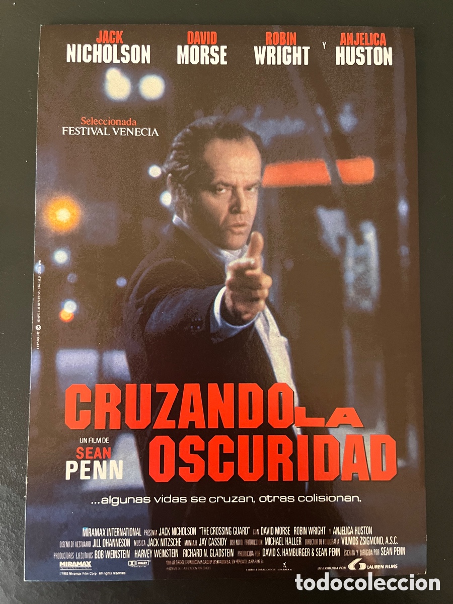 Cin&eacute;ma: Postal pel&iacute;cula CRUZANDO LA OSCURIDAD (The Crossing Guard) con Jack Nicholson, David Morse