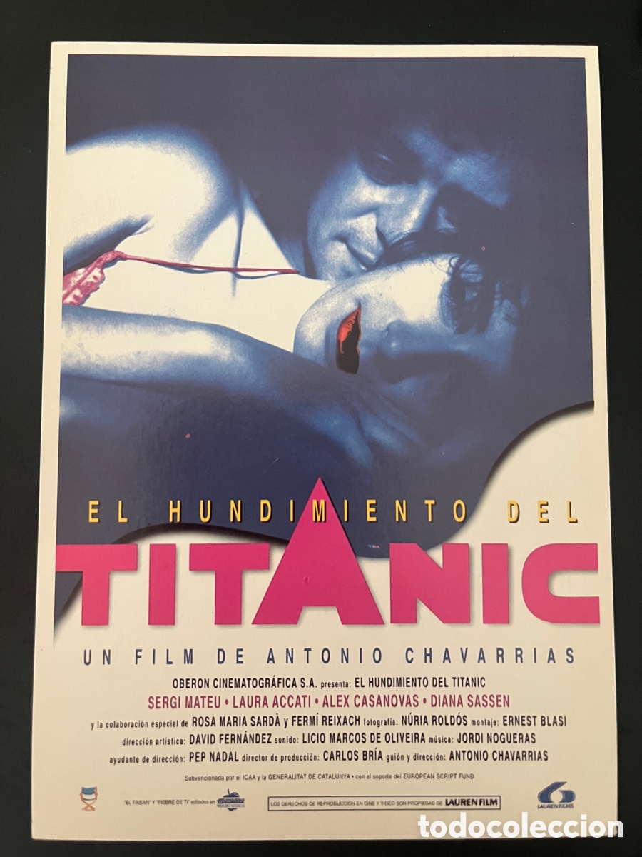 Cine: Postal pel&iacute;cula EL HUNDIMIENTO DEL TITANIC con Sergi Mateu, Rosa Mar&iacute;a Sard&agrave;, &Agrave;lex Casanovas