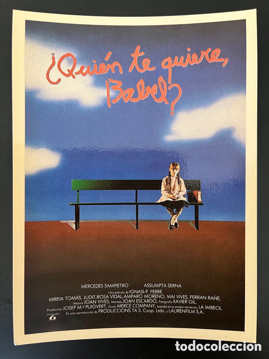 Kino: Postal pel&iacute;cula &iquest;QUI&Eacute;N TE QUIERE, BABEL? de Ignasi P. Ferr&eacute; con Assumpta Serna y Mercedes Sampietro