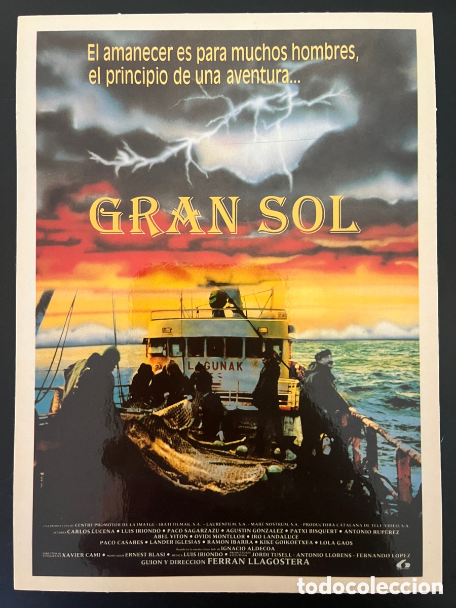 Cine: Postal pel&iacute;cula GRAN SOL de Ferran Llagostera con Patxi Bisquert, Lola Gaos, Ovidi Montllor