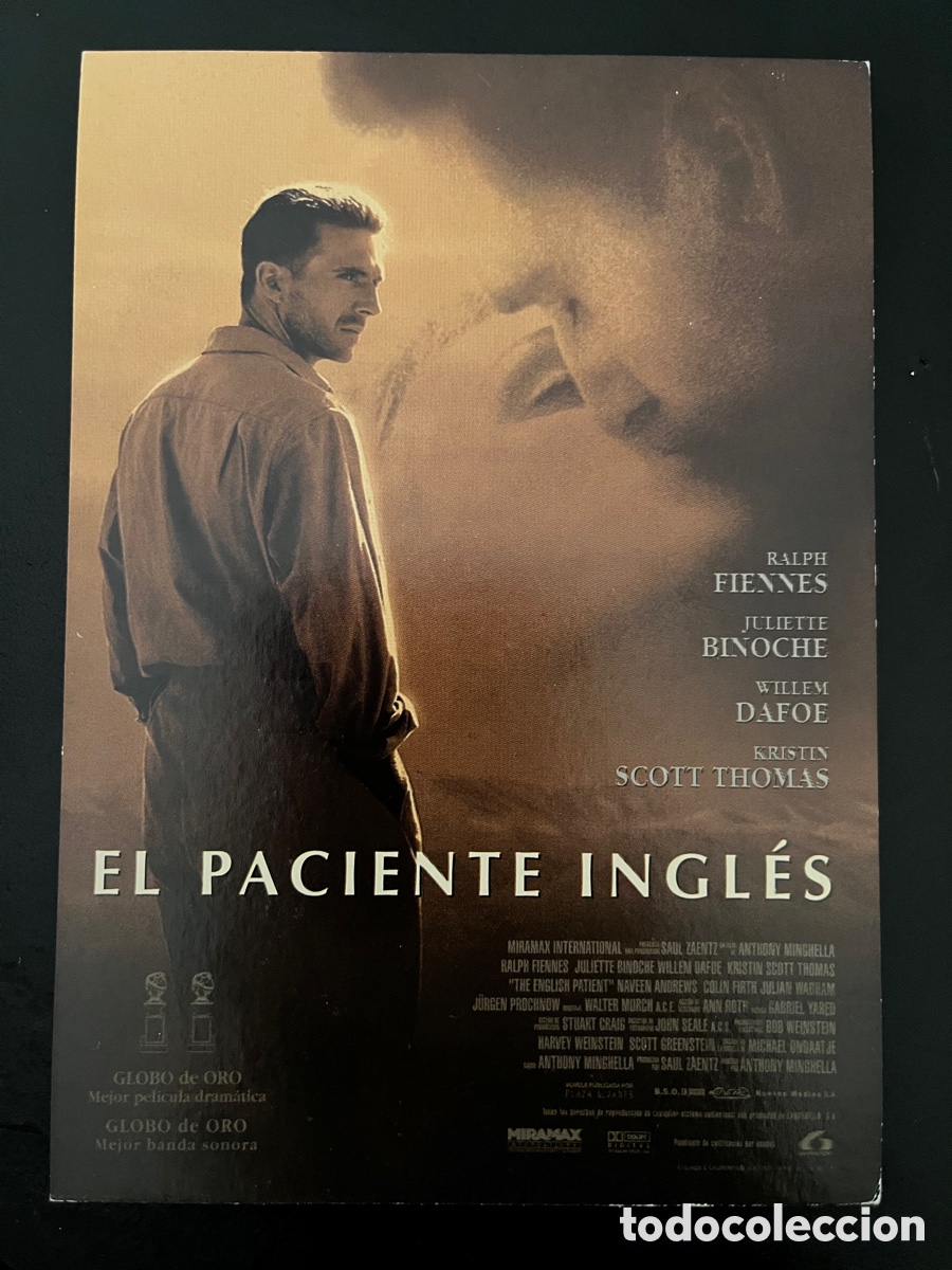 Cinema: Postal pel&iacute;cula EL PACIENTE INGL&Eacute;S
