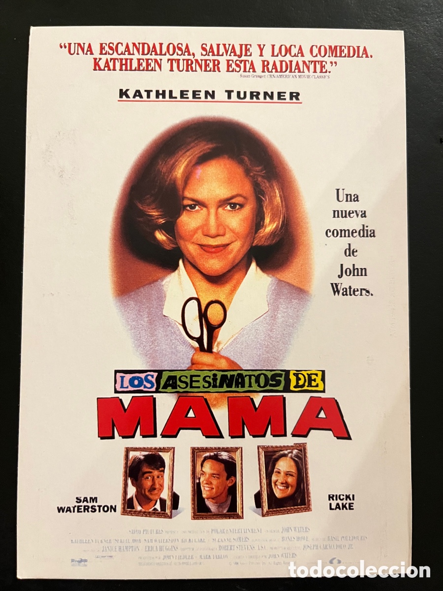 Cinema: Postal pel&iacute;cula LOS ASESINATOS DE MAM&Aacute; (Serial Mom) con Kathleen Turner, Sam Waterston, Ricki Lake