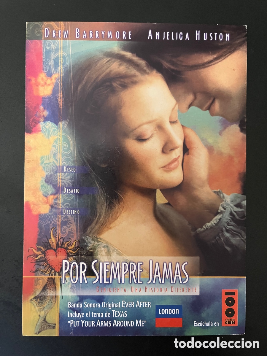Cinema: Postal pel&iacute;cula POR SIEMPRE JAM&Aacute;S (Ever After) con Drew Barrymore, Anjelica Huston, Jeanne Moreau