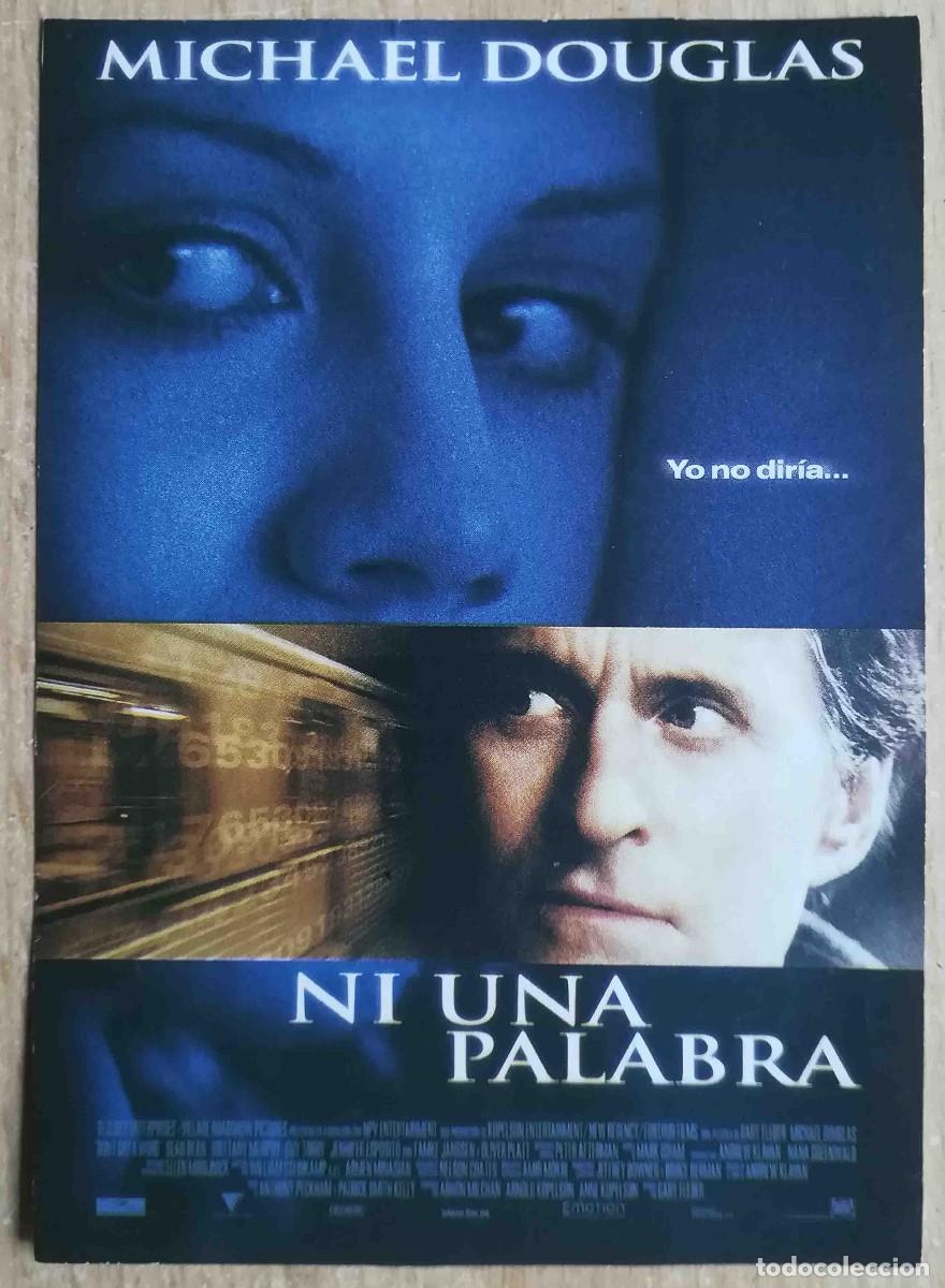 Cine: Ni una palabra. Gary Fleder, 2001 (Michael Douglas, Brittany Murphy) Programa de mano revista acci&oacute;n