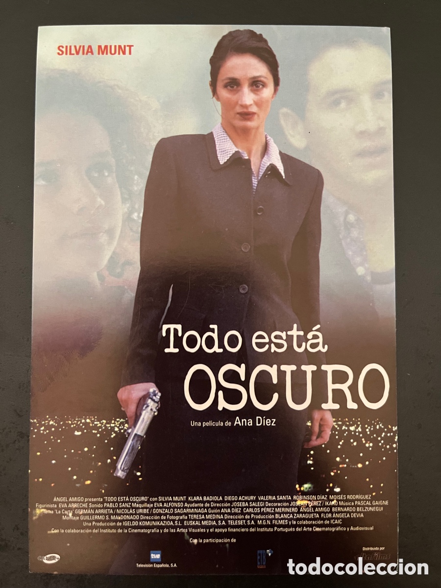 Cin&eacute;ma: Postal pel&iacute;cula TODO EST&Aacute; OSCURO con Silvia Munt, Klara Badiola, Diego Achury, Valeria Santana