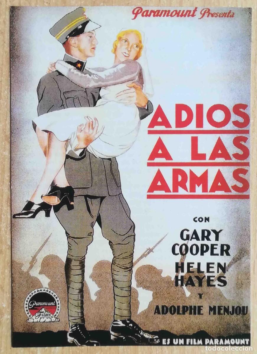 Cine: Adios a las armas. Frank Borzage 1932 (Helen Hayes, Gary Cooper) Programa de mano revista acci&oacute;n