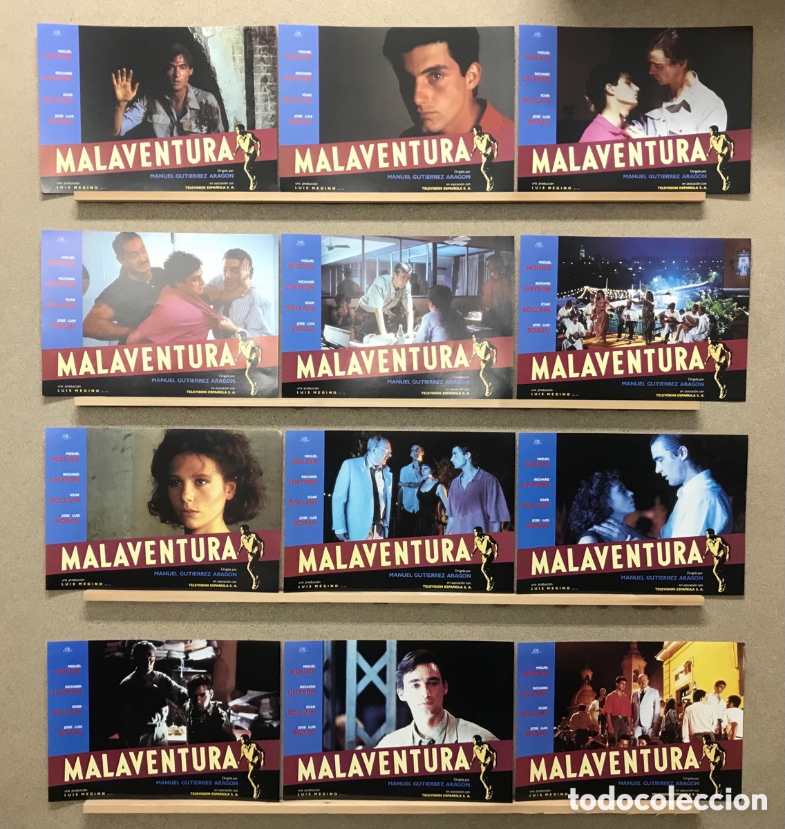 Cinema: MALAVENTURA - MIGUEL MOLINA, RICHARD LINTERN - SET COMPLETO 12 FOTOCROMOS