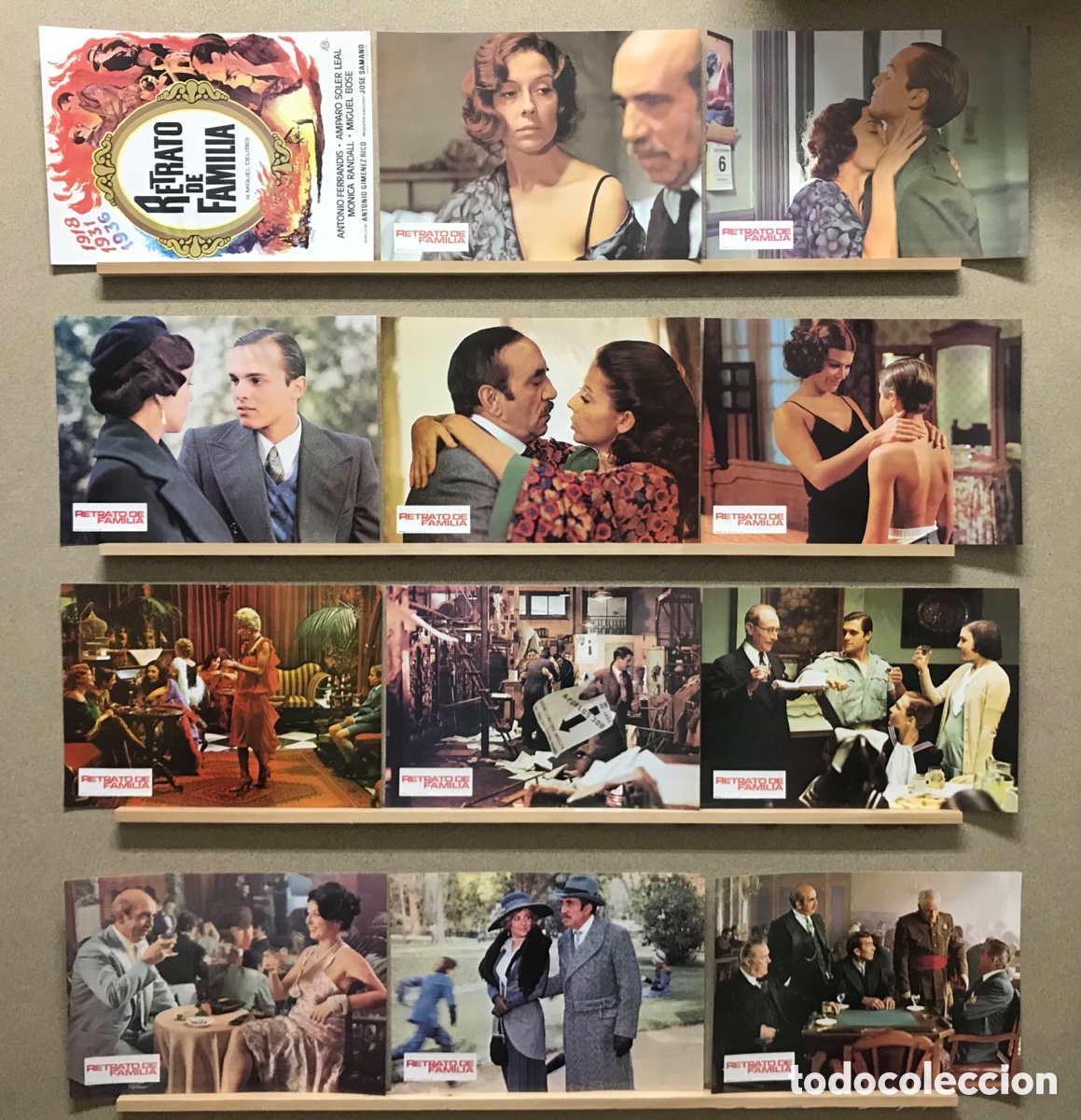 Cin&eacute;ma: RETRATO DE FAMILIA - ANTONIO FERRANDIS, AMPARO SOLER LEAL - SET COMPLETO 12 FOTOCROMOS