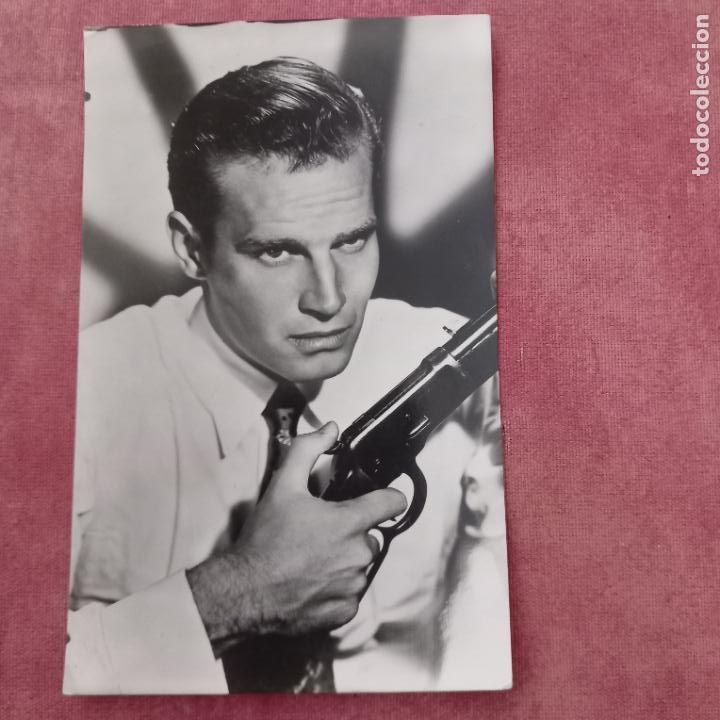 Cine: Antigua postal de chariton charlton Heston 80 P4
