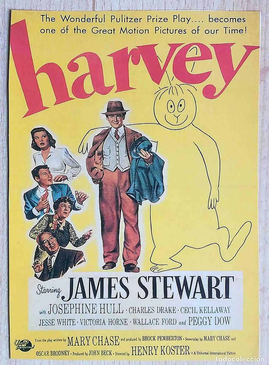 Cine: El invisible Harvey 1950 (James Stewart, Josephine Hull, Peggy Dow) Programa de mano revista acci&oacute;n