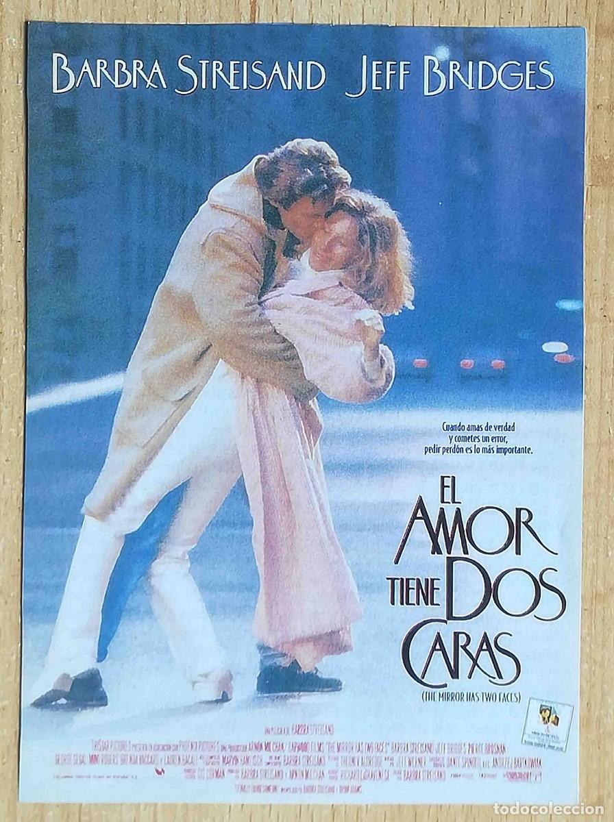 Cine: El amor tiene dos caras. 1996 (Barbra Streisand, Jeff Bridges) Programa de mano revista acci&oacute;n