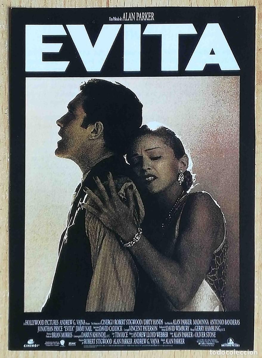 Cine: Evita. Alan Parker, 1996 (Madonna, Antonio Banderas, Jonathan Pryce) Programa de mano revista acci&oacute;n