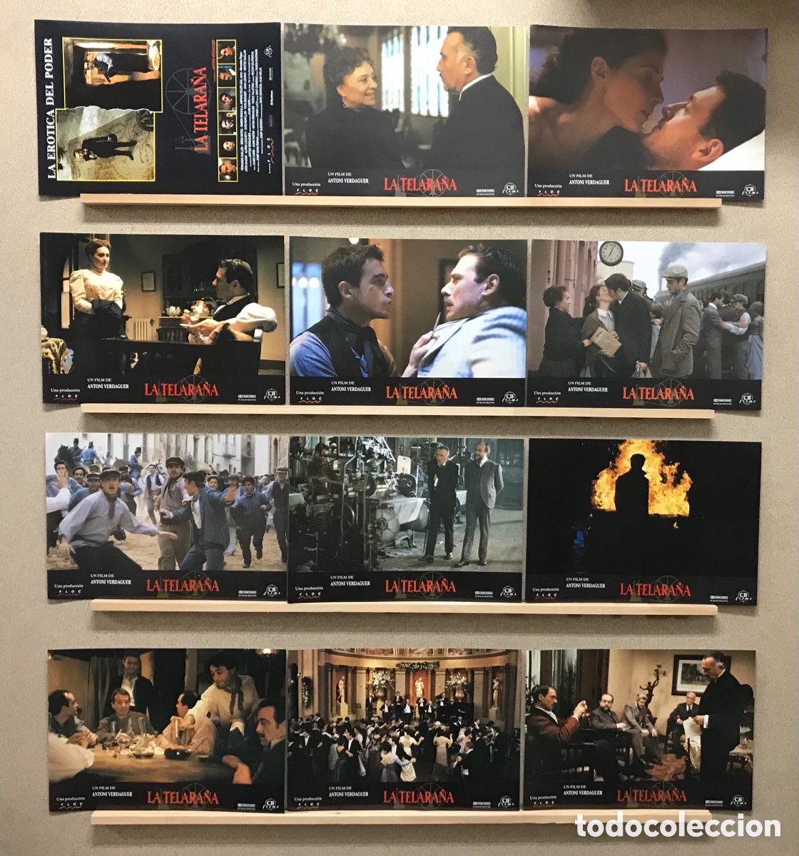 Cine: LA TELARA&Ntilde;A, FERNANDO GUILLEN, AMPARO SOLER LEAL - SET COMPLETO 12 FOTOCROMOS