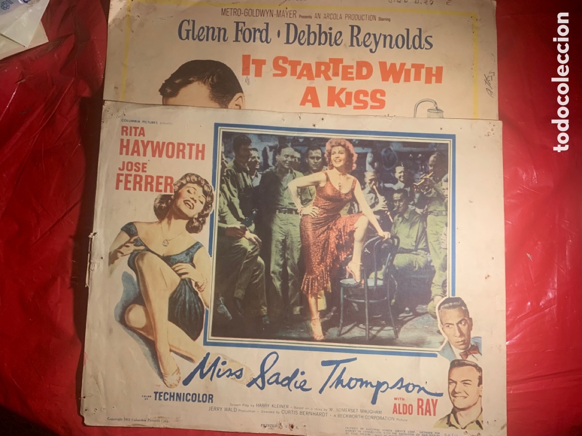 Cine: 2 Afiche fotocromo hollywood antiguo