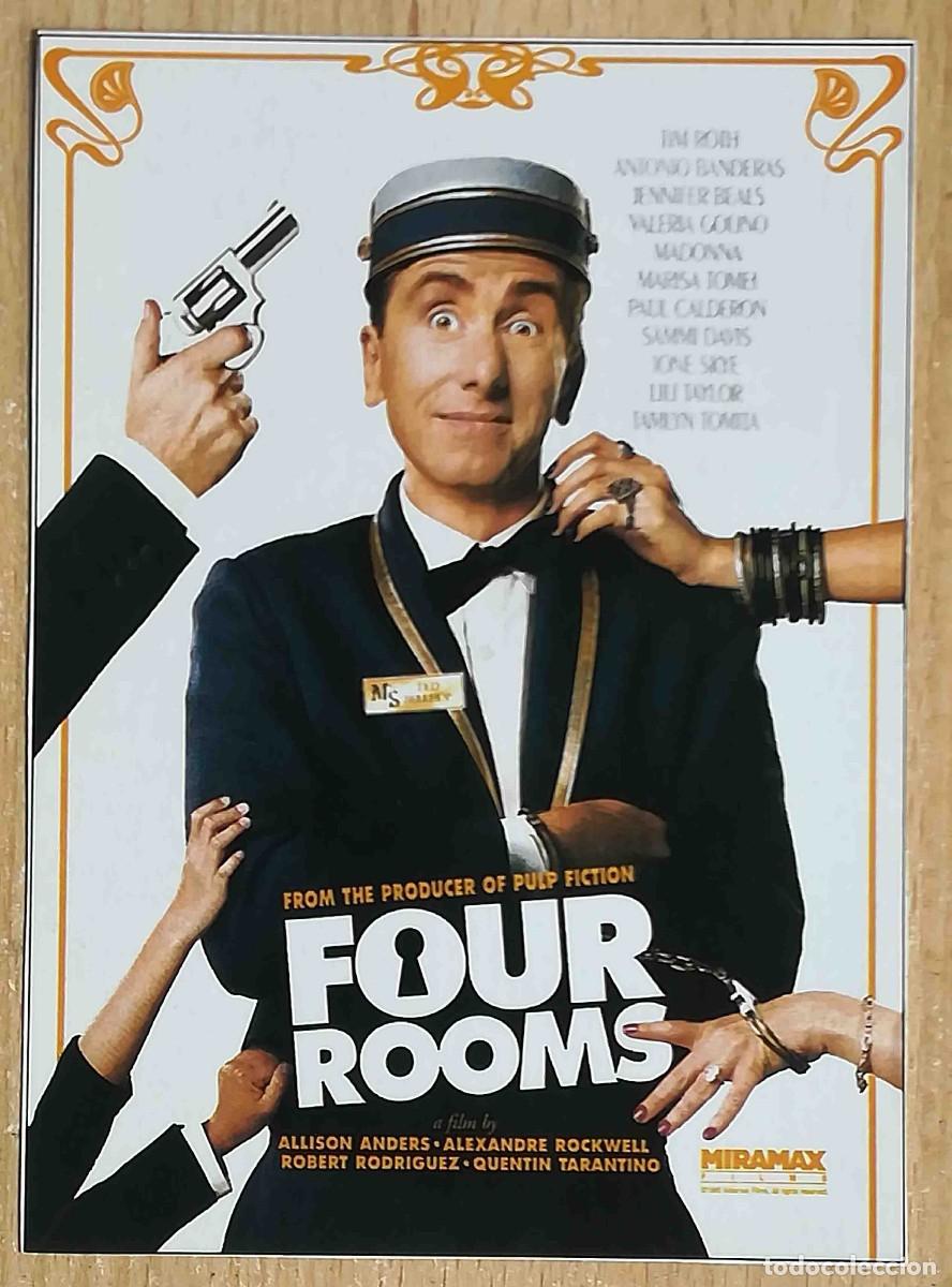 Cine: Four Rooms 1995 (Antonio Banderas, Valeria Golino,Tim Roth, Madonna) Programa de mano revista acci&oacute;n