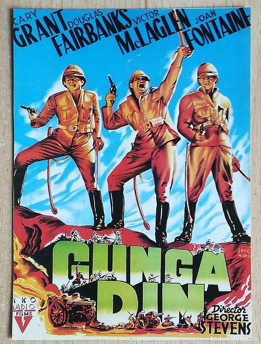 Cine: Gunga Din. George Stevens 1939 (Cary Grant, Victor McLaglen) Programa de mano revista acci&oacute;n