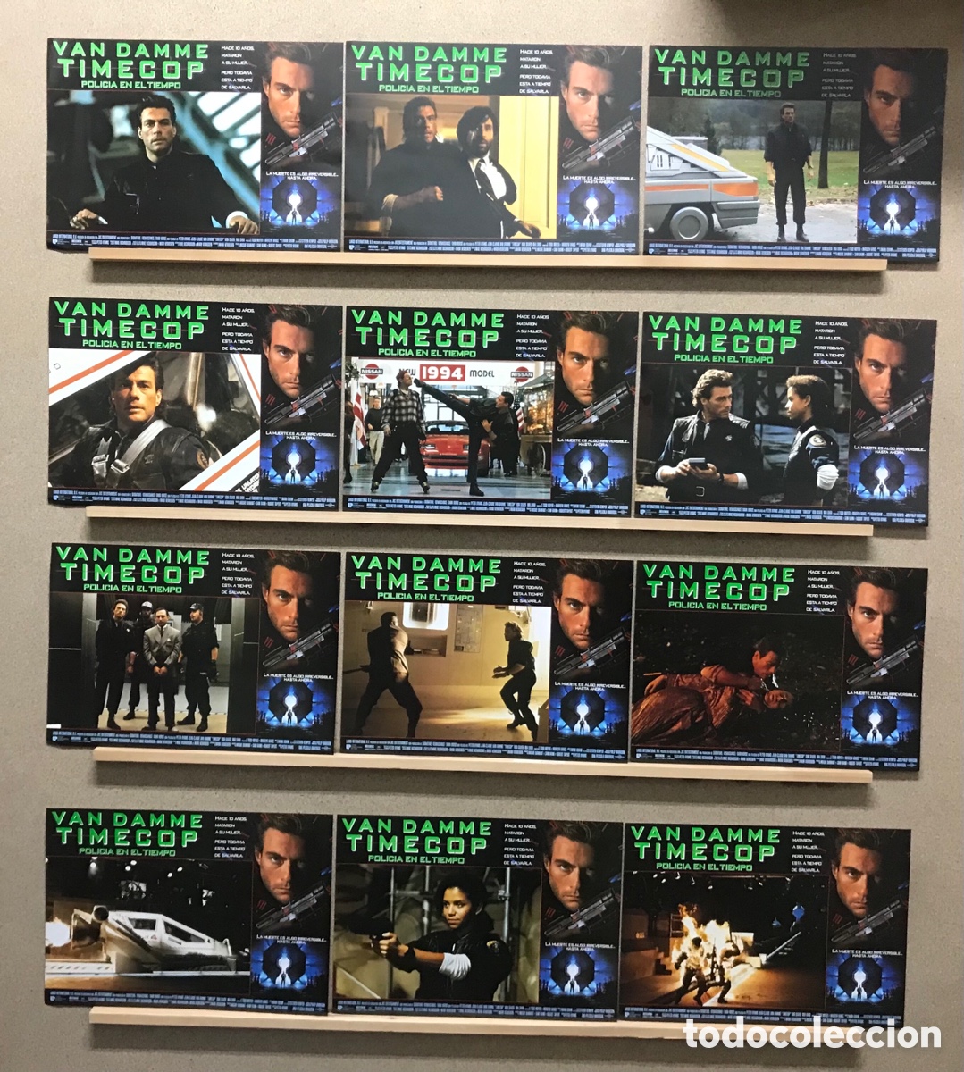 Cinema: TIMECOP - JEAN-CLAUDE VAN DAMME - SET COMPLETO 12 FOTOCROMOS
