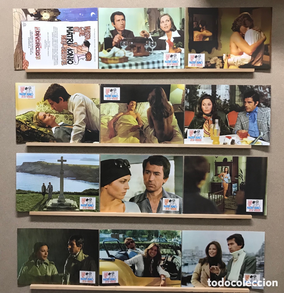 Cinema: HASTA QUE EL MATRIMONIO NOS SEPARE, JOSE SACRISTAN, MARIA LUISA SAN JOSE, SET COMPLETO 12 FOTOCROMOS
