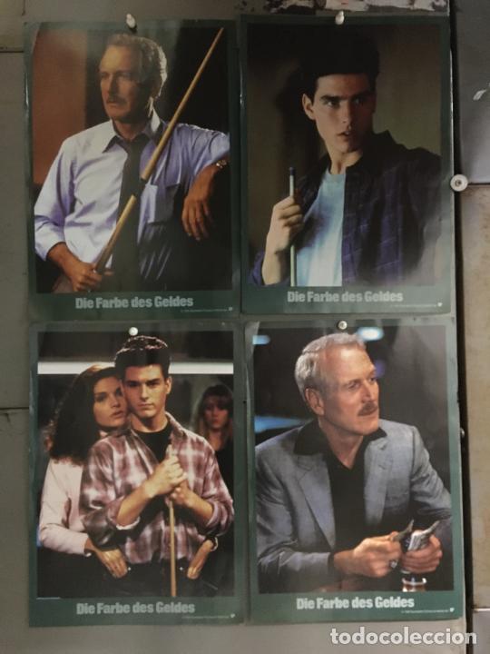 Cine: AQ37 EL COLOR DEL DINERO PAUL NEWMAN TOM CRUISE BILLAR SCORSESE SET 4 FOTOCROMOS ORIGINAL ALEMAN