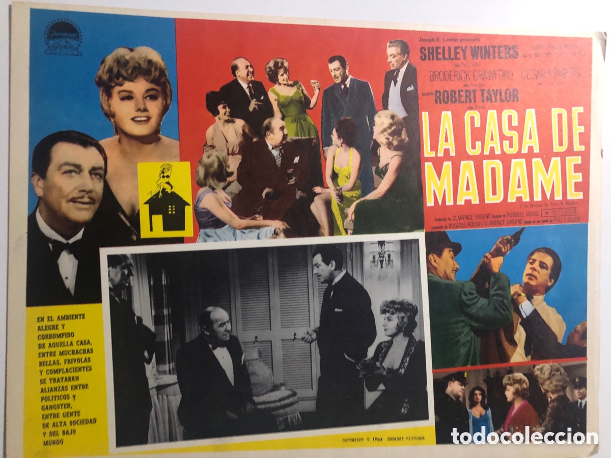 Cine: Fotocromo mexicano la casa de madame shelley winters robert taylor 31x42 cm u