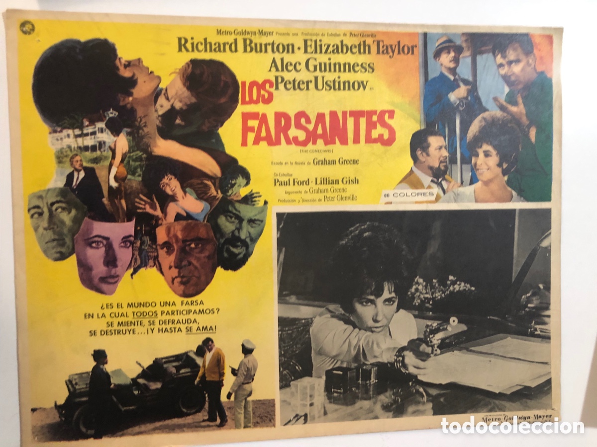 Cine: Fotocromo mexicano los farsantes elizabeth taylor richard burton 31x42 cm u