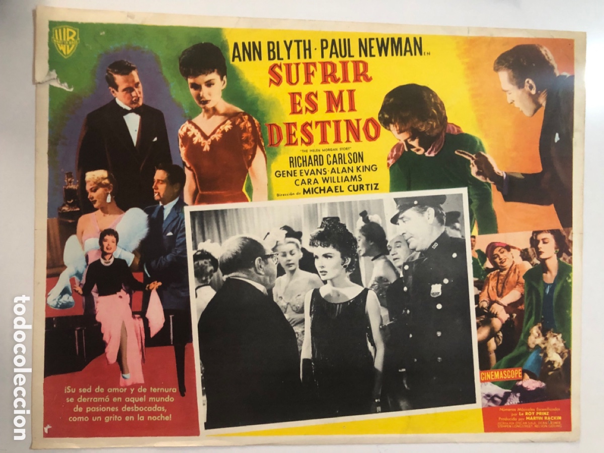 Cine: Fotocromo mexicano sufrir es mi destino ann blyth paul newman 31x42 cm u