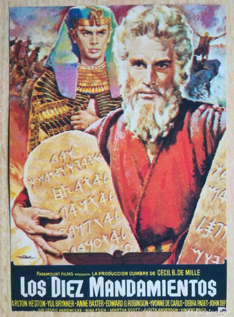 Cine: Los diez mandamientos CB DeMille 1956 (Charlton Heston, Yul Brynner) Programa de mano revista acci&oacute;n