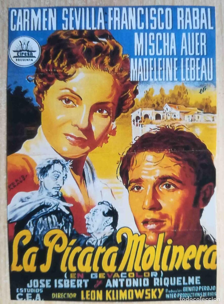 Cine: La p&iacute;cara molinera 1955 (Carmen Sevilla,Francisco Rabal,Jos&eacute; Isbert) Programa de mano revista acci&oacute;n