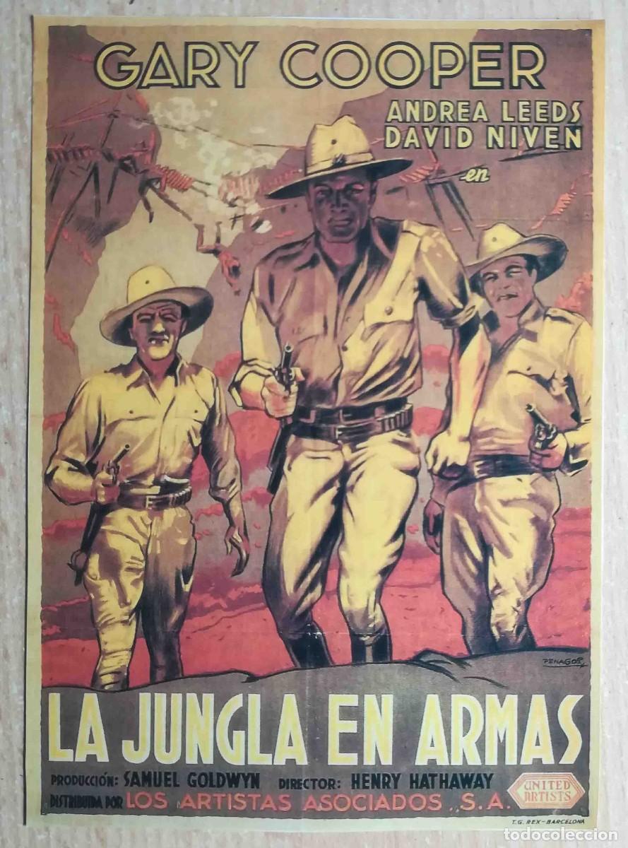 Cine: La jungla en armas. Henry Hathaway, 1939 (Gary Cooper, David Niven) Programa de mano revista acci&oacute;n