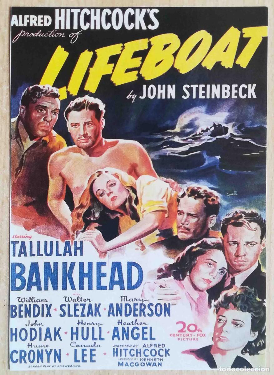 Cine: N&aacute;ufragos. Alfred Hitchcock, 1944 (Tallulah Bankhead, John Hodiak) Programa de mano revista acci&oacute;n