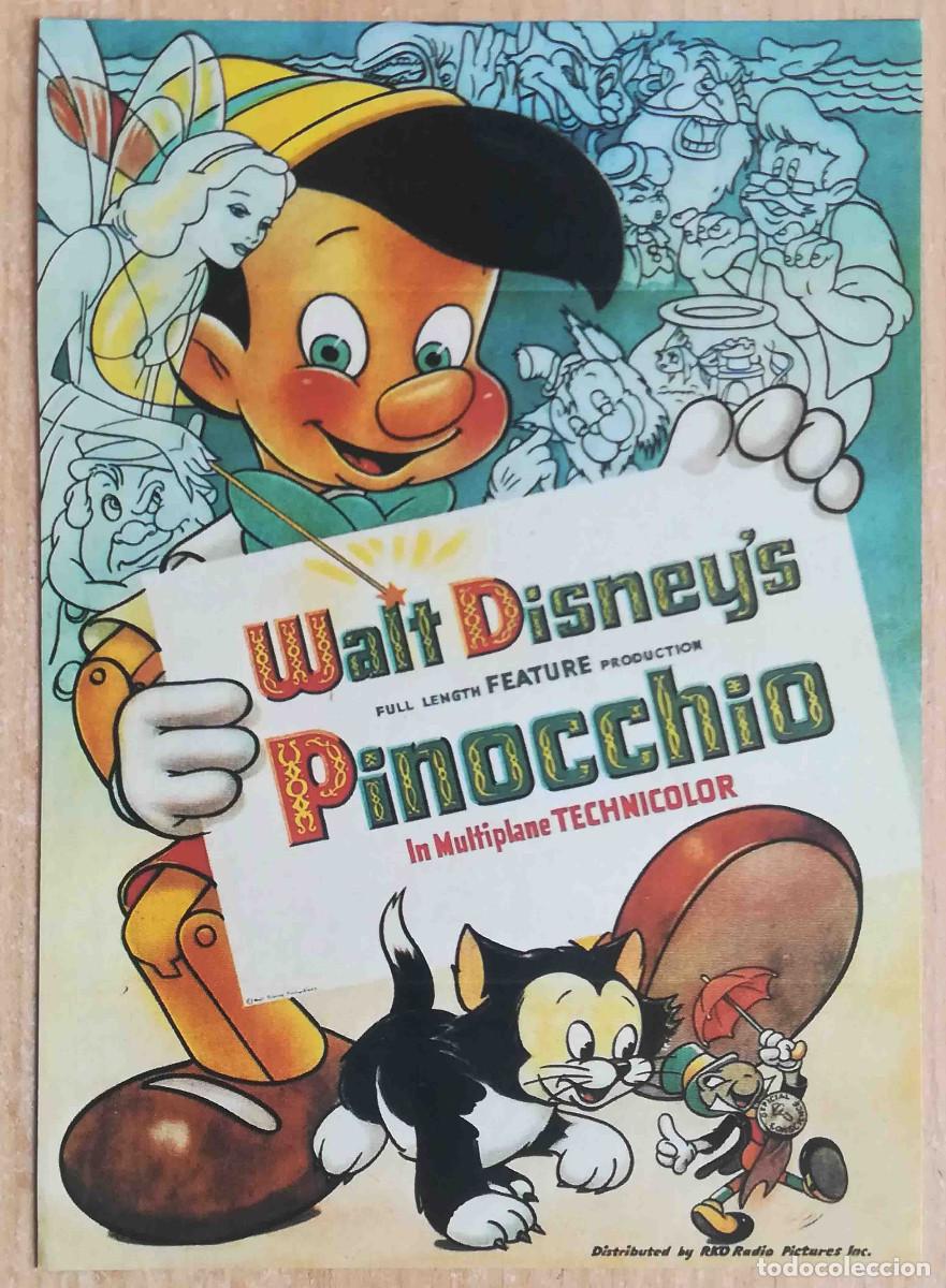 Cine: Pinocho. Walt Disney Prod. (Ben Sharpsteen, Hamilton Luske. 1940) Programa de mano revista acci&oacute;n