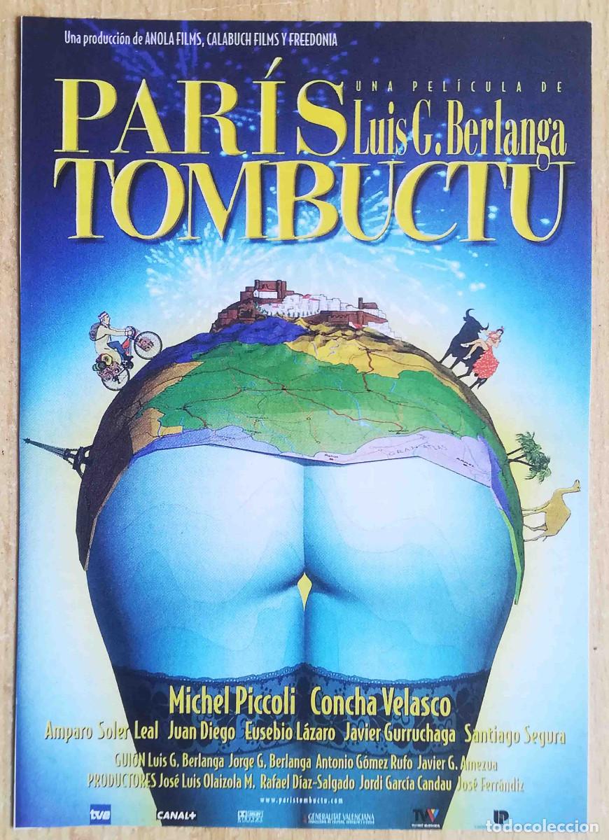 Cine: Par&iacute;s-Tombuct&uacute;. Berlanga 1999 (Michel Piccoli, Concha Velasco) Programa de mano revista acci&oacute;n