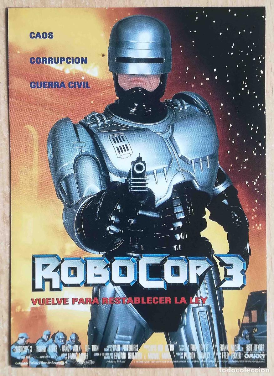 Cine: Robocop 3. Fred Dekker, 1993 (R. John Burke, Nancy Allen, Rip Tom) Programa de mano revista acci&oacute;n