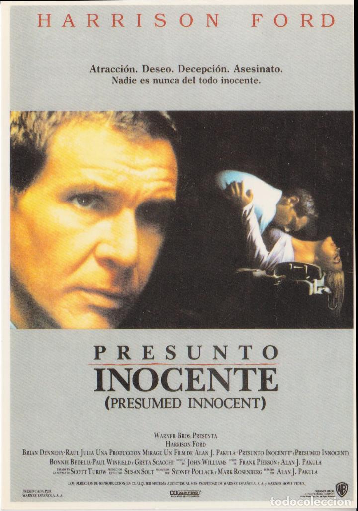 Cine: POSTAL PELICULA: PRESUNTO INOCENTE, HARRISON FORD &ndash; EDITIONS MERCURI 248 &ndash; S/C